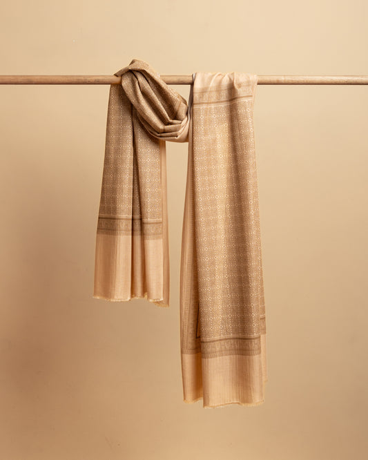 Sciarpa in Cachemire e Modal Beige
