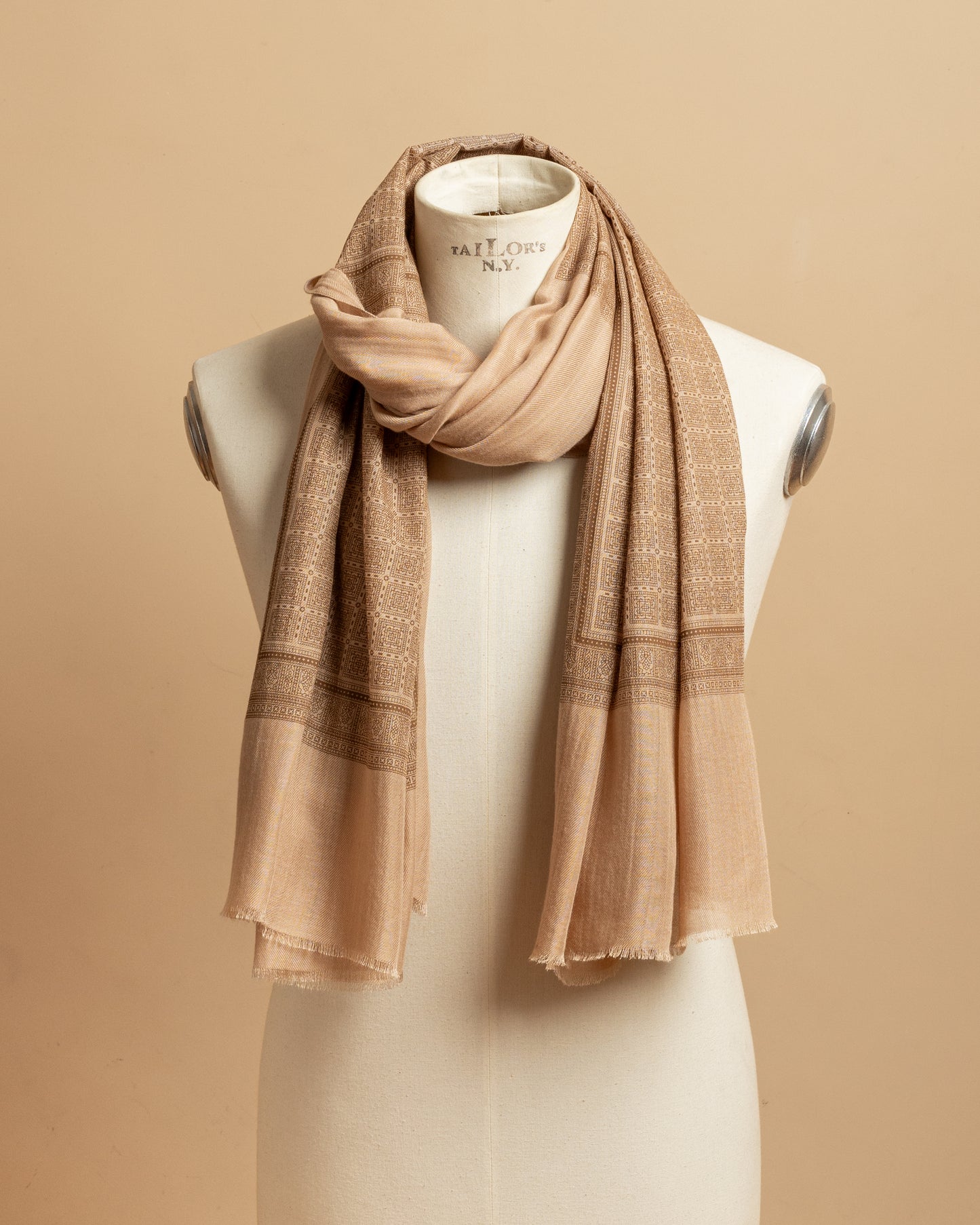 Sciarpa in Cachemire e Modal Beige