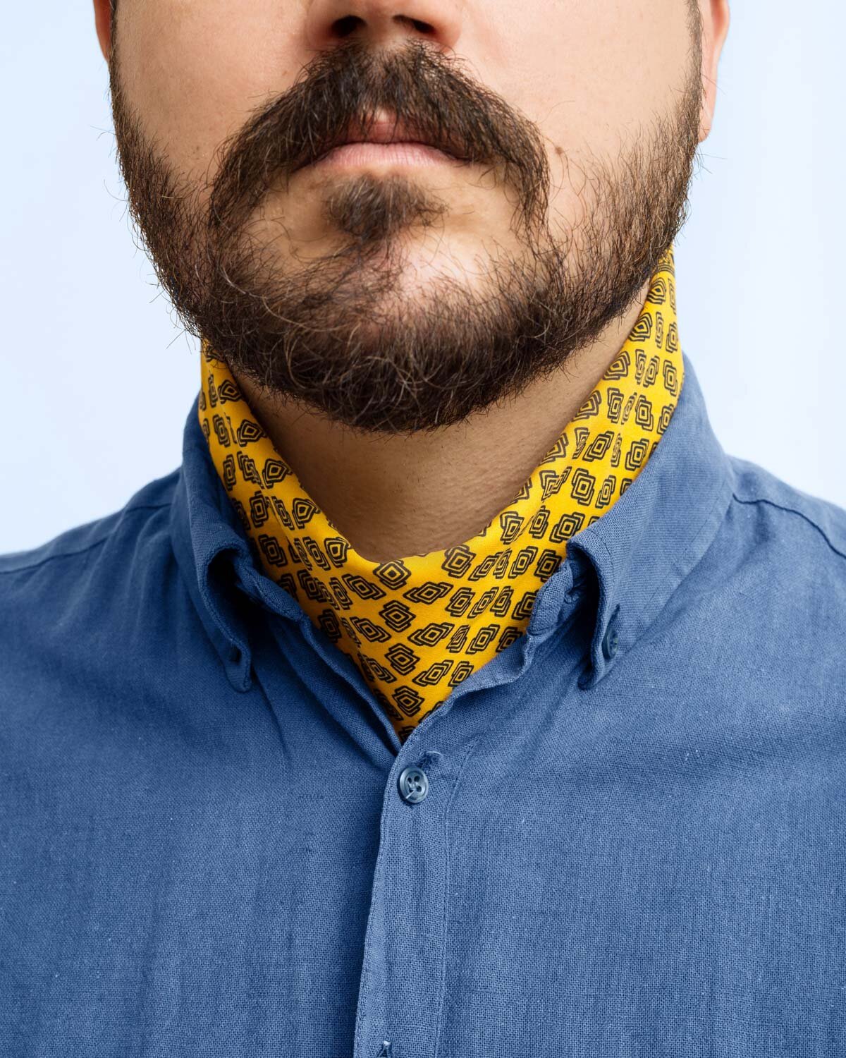 Bandana in Cotone Gialla e Nera — Made in Italy