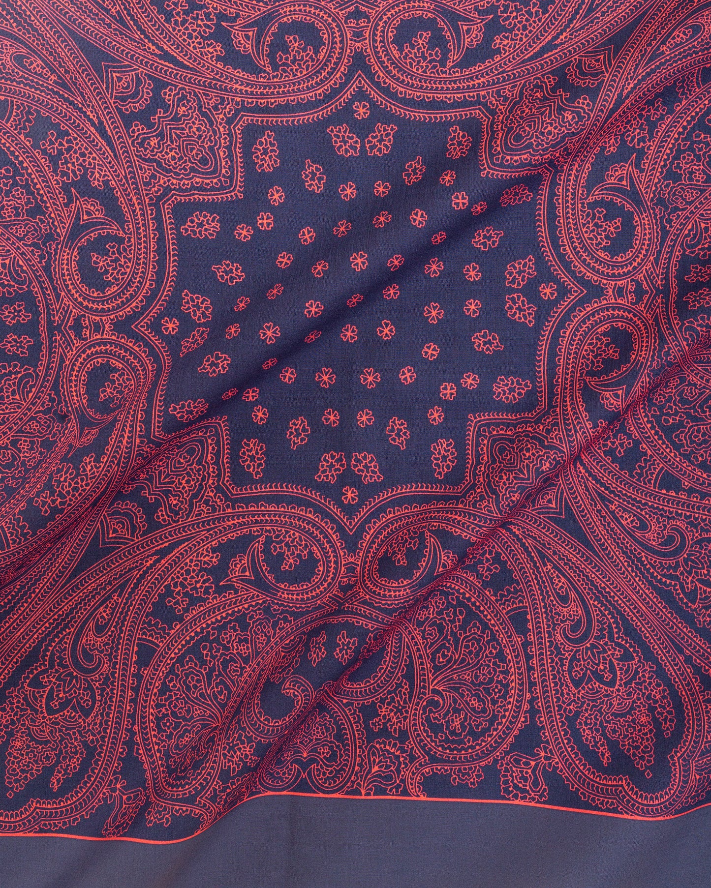 Bandana in Cotone Blu e Viola — Made in Italy