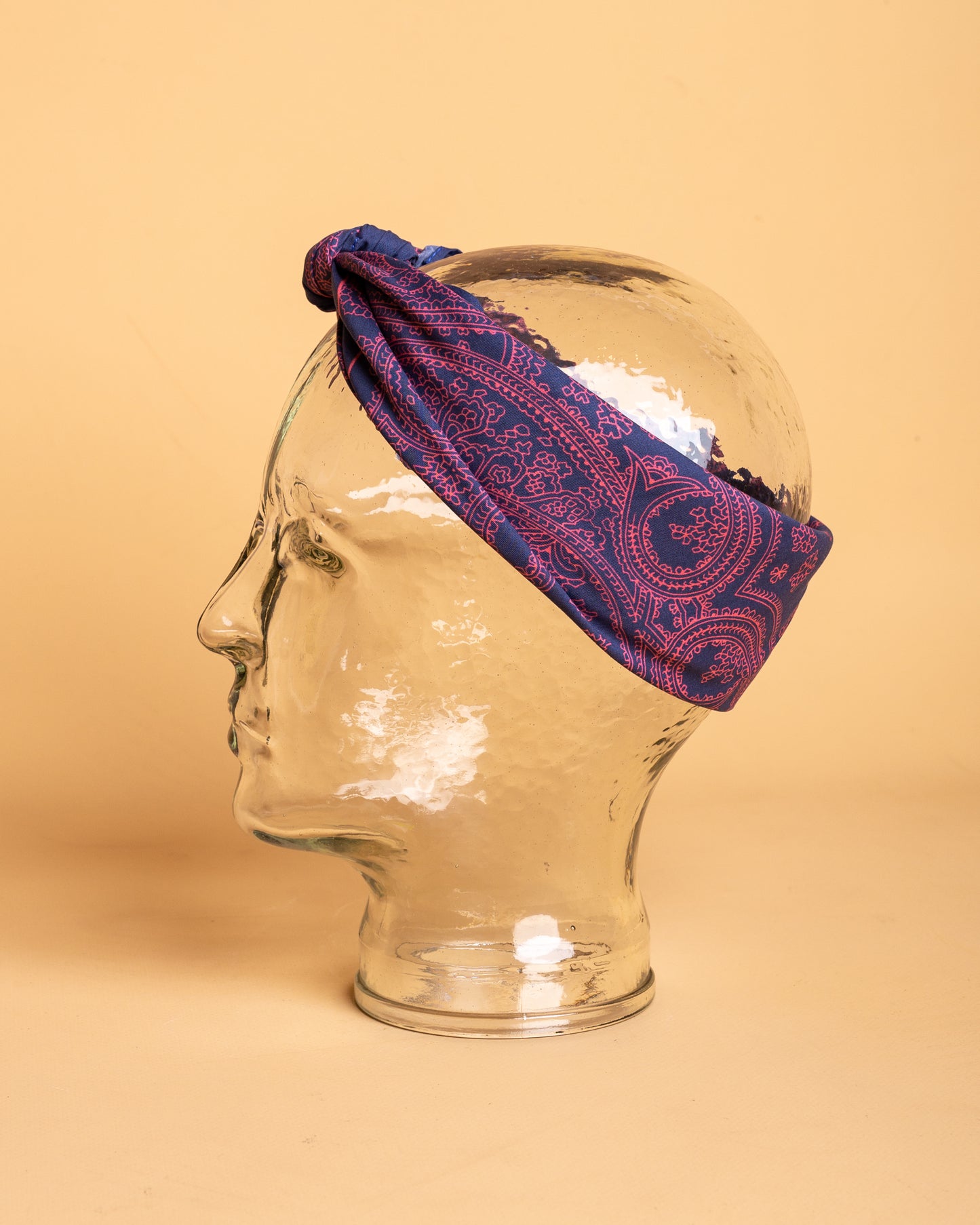 Bandana in Cotone Blu e Viola — Made in Italy