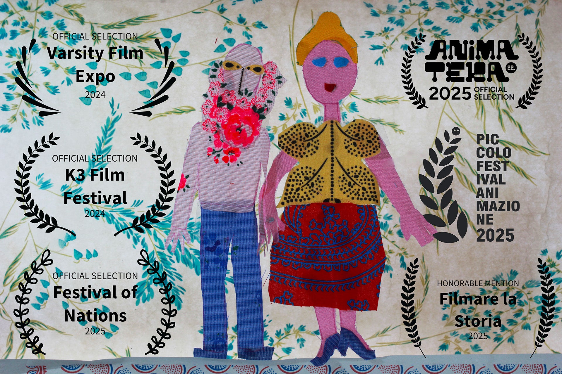 Carica il video: DEZEN DEZEN is an artisanal screen printing workshop that recovers the traditional printing of Central and Eastern European scarves. The family business, founded in 1938 in Zagreb and now in its third generation, specializes in hand printing in small runs of clothing and accessories, combining original screen printing paintings preserved and restored over the years with contemporary printing technologies, thus giving new life to patterns that would otherwise be lost.Goga Mason, decides to tell the story of this activity with an animated short film that traces the vicissitudes following the war in former Yugoslavia. Alessandro Fiorin Damiani, composer and sound designer, enriches the work with an audio contribution inspired by the vicissitudes of the activity and its protagonists.Animation: Goga MasonSound: AFD (Alessandro Fiorin Damiani)With the voice: Jagoda Habčič, Angelo Cernogoraz