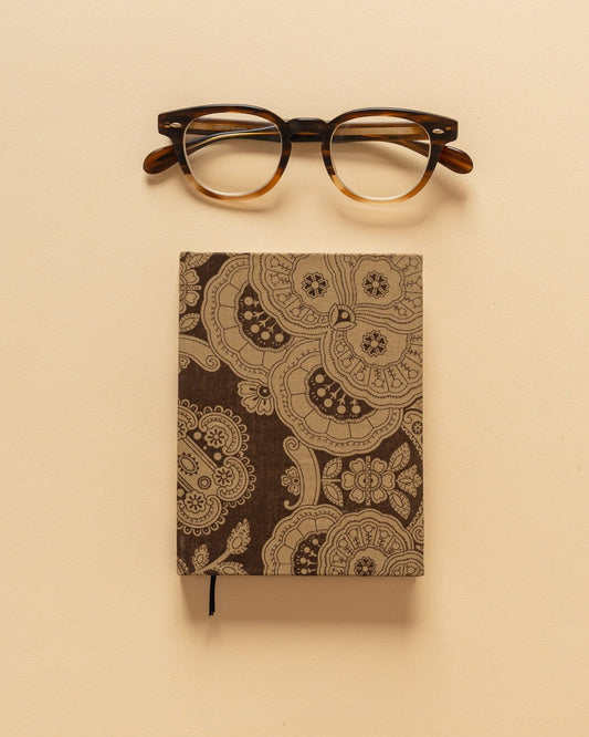Fabric-covered A6 notebook made of 100% recycled paper and cardboard - 029