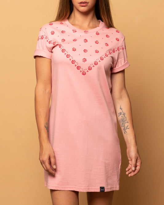 T-Shirt dress stampato a mano — 001