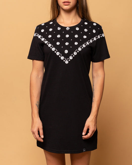 T-Shirt dress stampato a mano — 002