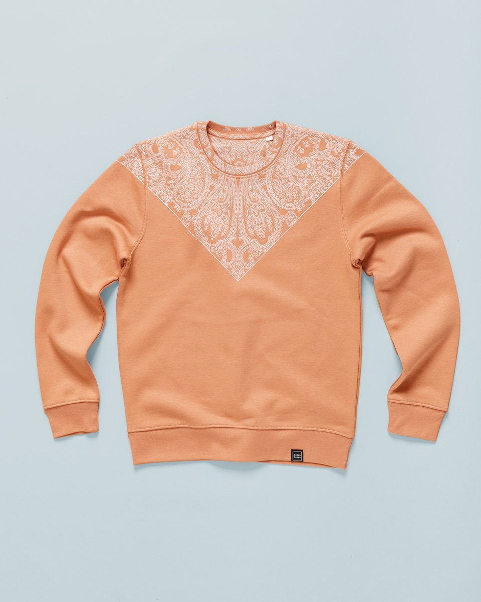 Hand-printed fleece cotton sweatshirt - 010
