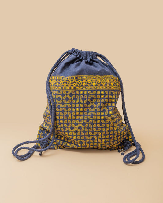 Hand printed canvas bag - 001
