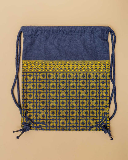 Hand printed canvas bag - 001