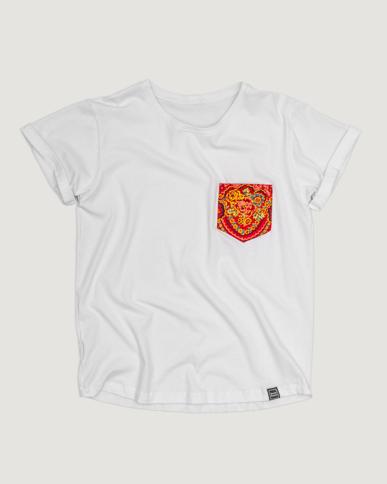 White Unisex T-shirt with pocket