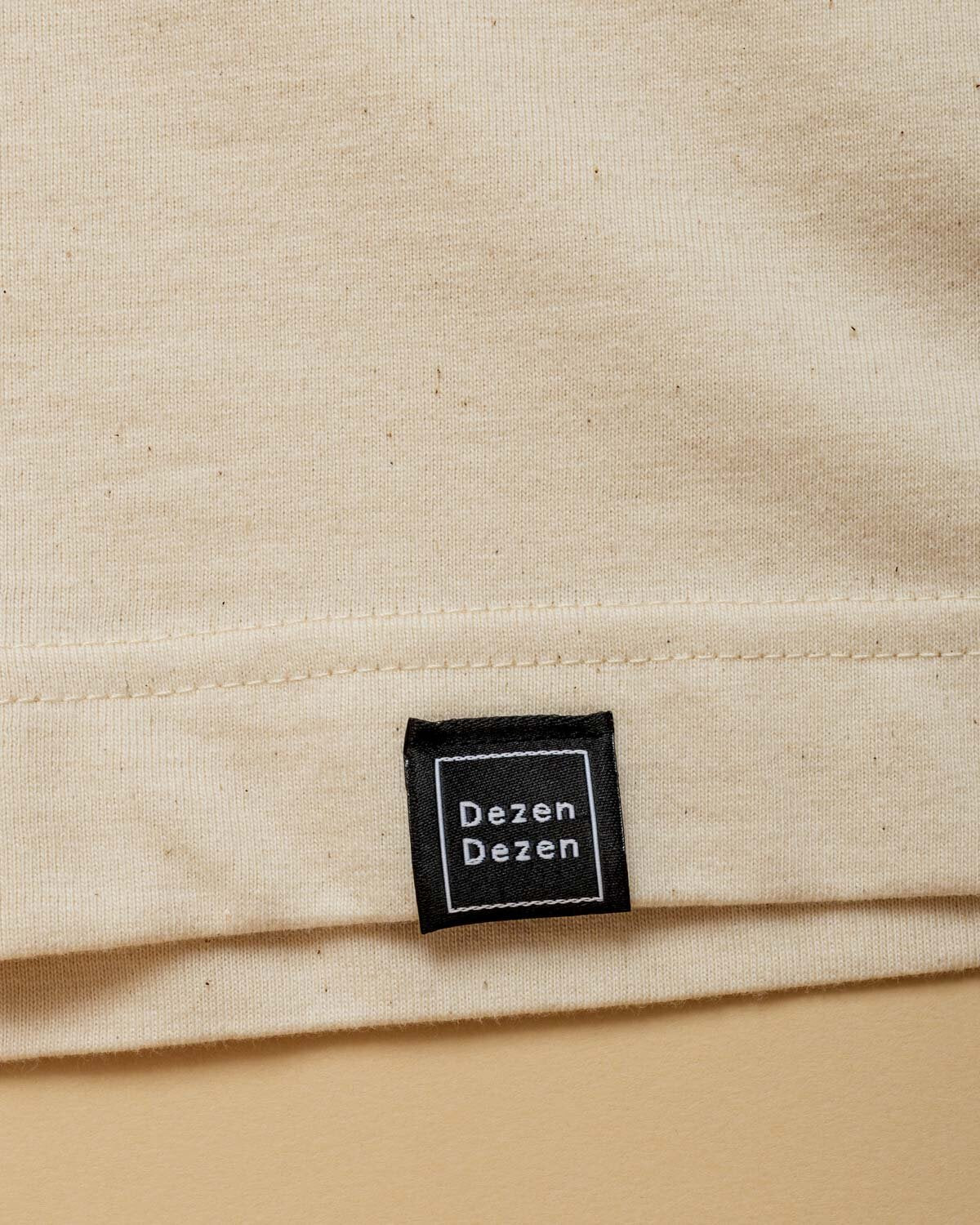 Beige Hand Printed Unisex Oversize T-Shirt - 002